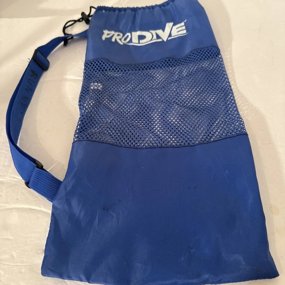 ProDive Blue Mesh Gear Bag-Cinch Cord-18.25